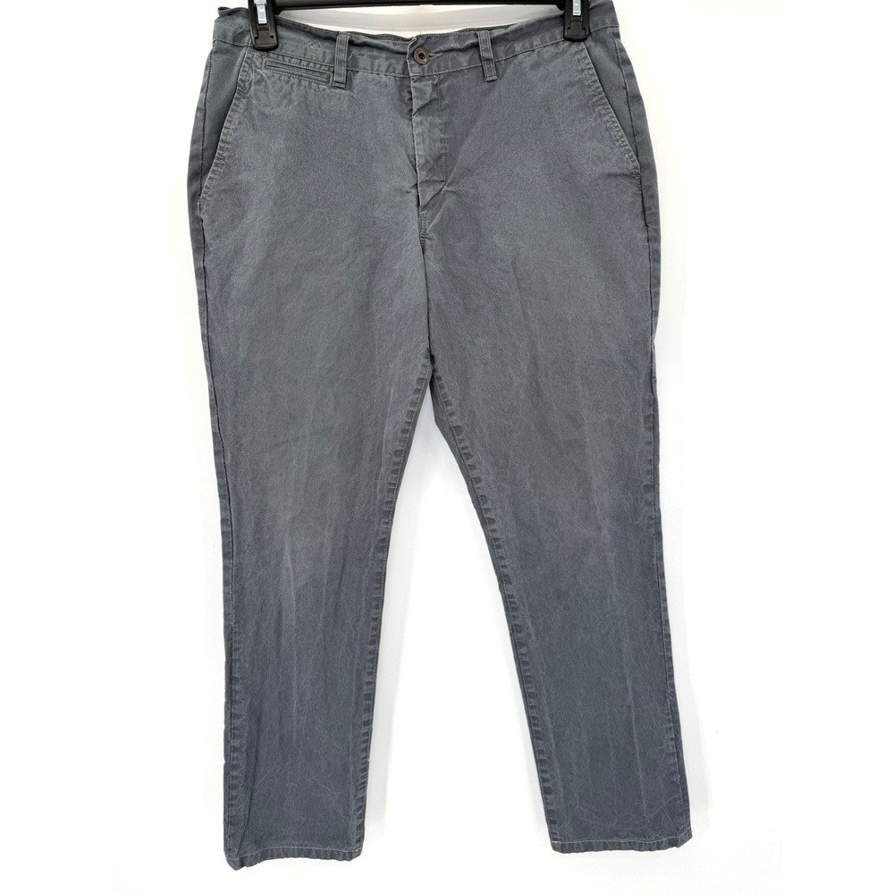 Taylor Stitch Chino Pants Mens 34 Gray Slim Fit Cotton Twill Portugal Casual
